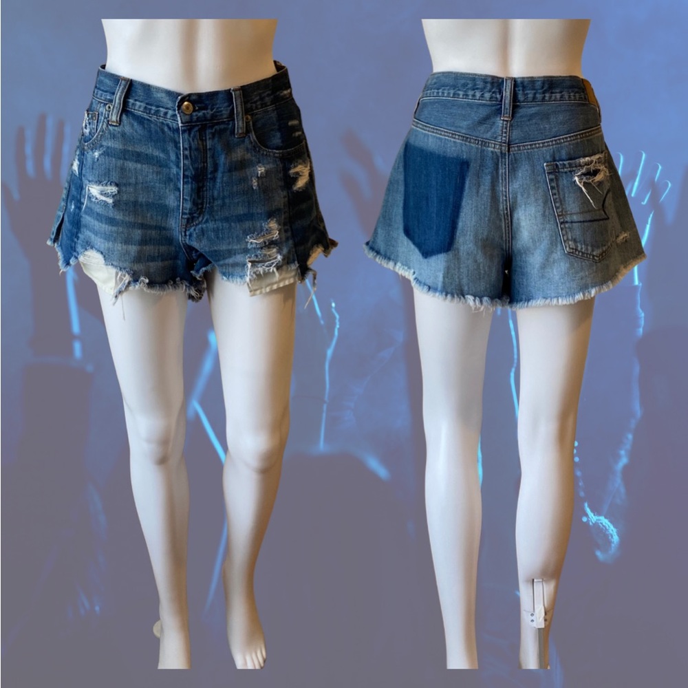 American Eagle Denim Jean Ripped Frayed Festival Button Fly 2017 Women’s Juniors